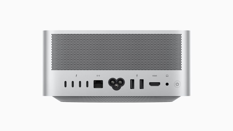 Ny processor får sin debut i Mac Studio 3 Apple Mac Studio back 250305
